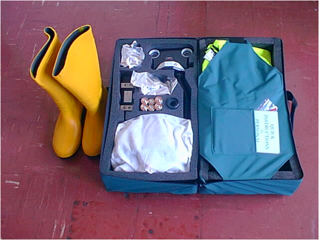 Contents of TST protective clothing unit