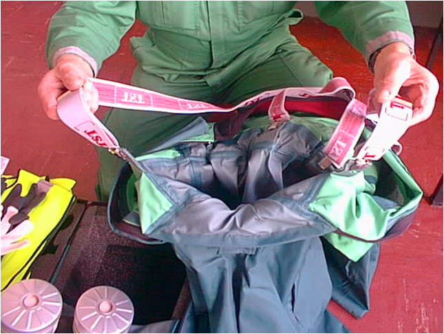6) Check the suspender is set to an overall protective clothing.